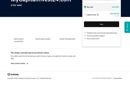 website thubmnail of Mycapitalinvest24