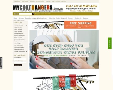 website thubmnail of MyCoatHangers