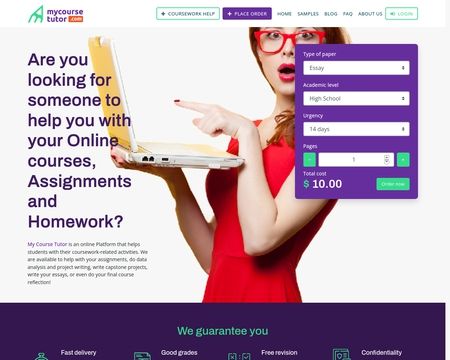 website thubmnail of Mycoursetutor