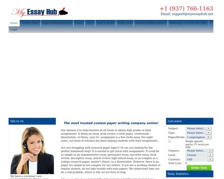 website thubmnail of My Essay Hub