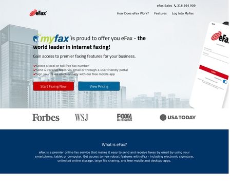 website thubmnail of Myfax.eu