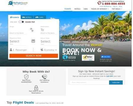 website thubmnail of MyFlightSearch