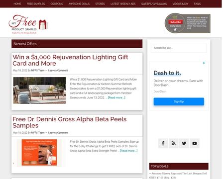 website thubmnail of MyFreeProductSamples