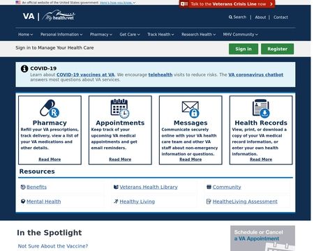 website thubmnail of Myhealth.va.gov