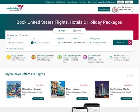 website thubmnail of Myholidays