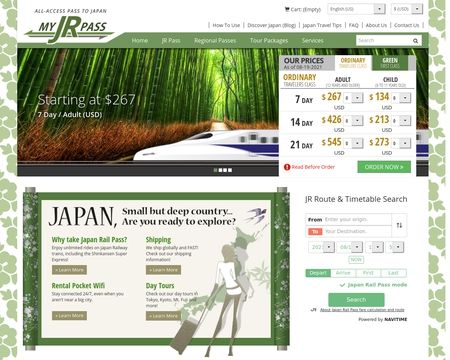 website thubmnail of My JR Pass