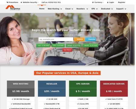website thubmnail of My Light Host