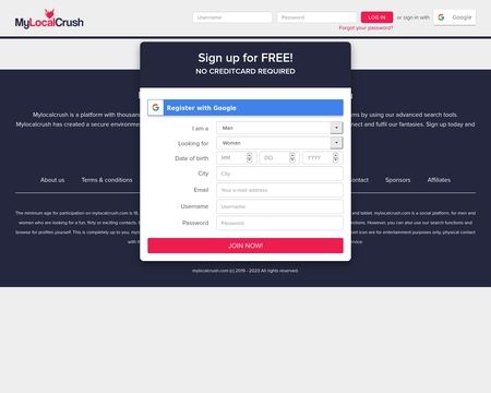 website thubmnail of Mylocalcrush
