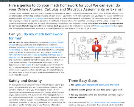 website thubmnail of MyMathGenius