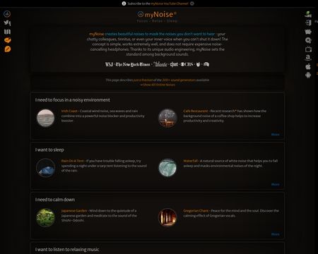 website thubmnail of MyNoise ®