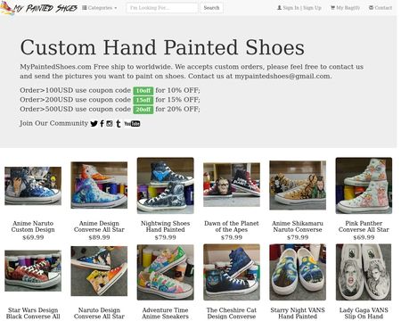 website thubmnail of My Painted Shoes