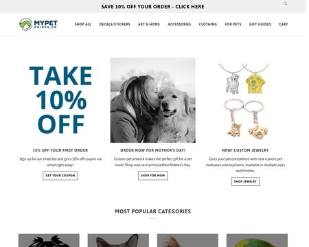 website thubmnail of My Pet Prints