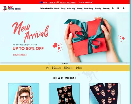 website thubmnail of Myphotosocks.com.au