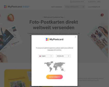 website thubmnail of My Postcard