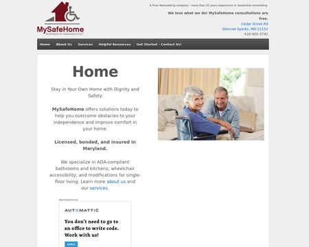website thubmnail of Mysafehome.biz