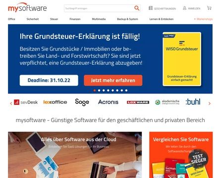 website thubmnail of Mysoftware.de