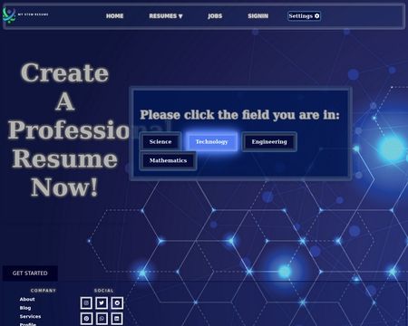 website thubmnail of Mystemresume
