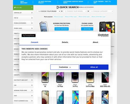 website thubmnail of MyTrendyPhone.co.uk