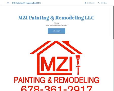 website thubmnail of MZI Painting & Remodeling LLC