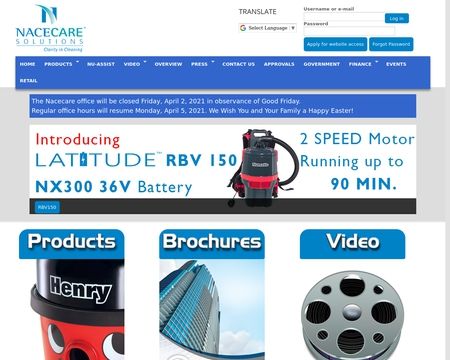 website thubmnail of Nacecare