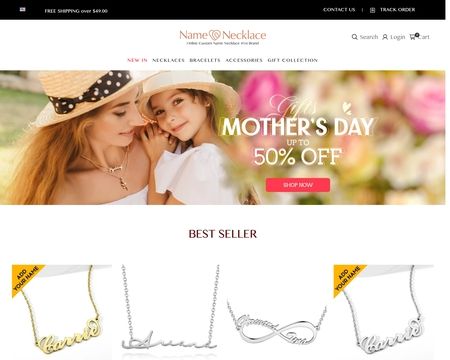 website thubmnail of Name Necklace Official