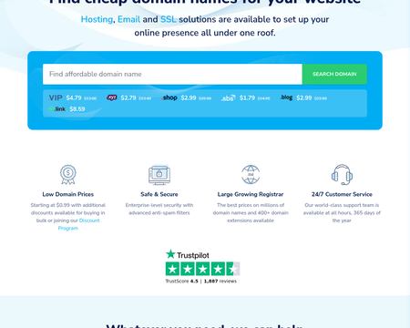 website thubmnail of NameSilo