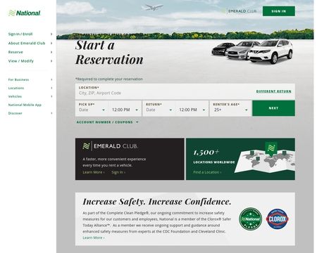 website thubmnail of National Car Rental