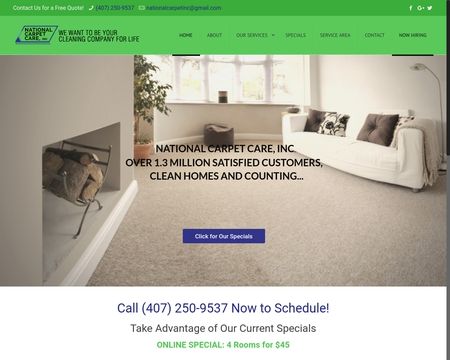 website thubmnail of NationalCarpetCare.org