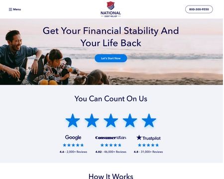 website thubmnail of National Debt Relief