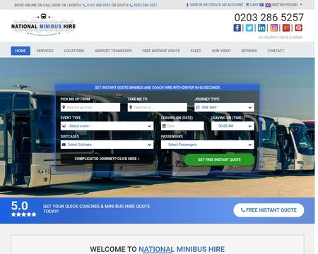 website thubmnail of National Minibus Hire