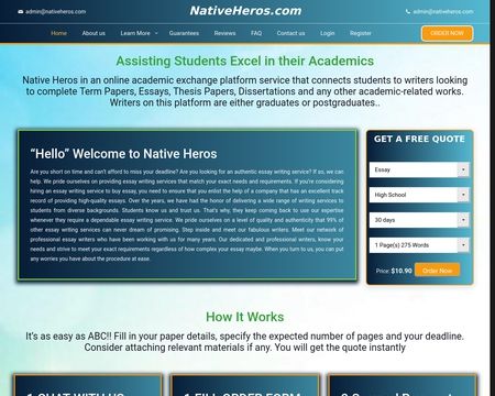 website thubmnail of Native Heros