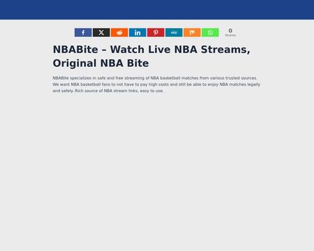 website thubmnail of Nbabite.one