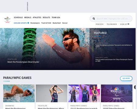 website thubmnail of NBC Olympics