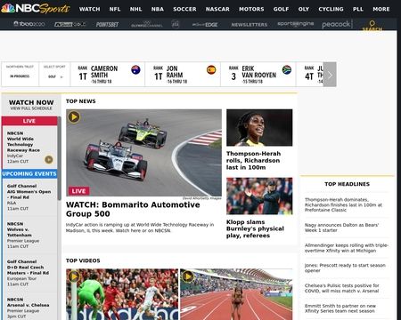 website thubmnail of NBC Sports