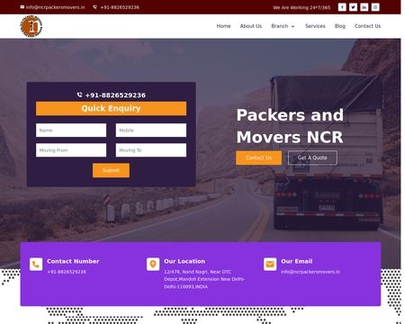 website thubmnail of Ncrpackersmovers.in