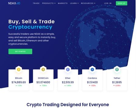 website thubmnail of NDAX