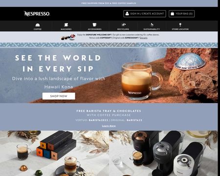website thubmnail of Nespresso