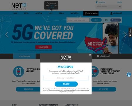 website thubmnail of Net10¬†Wireless