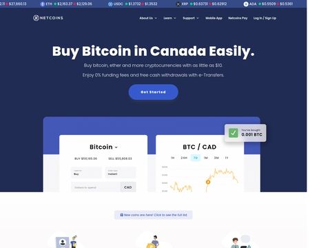 website thubmnail of Netcoins.ca