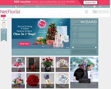 website thubmnail of Netflorist.co.za