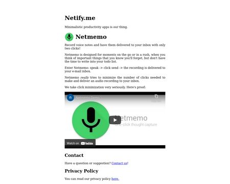 website thubmnail of Netify.me