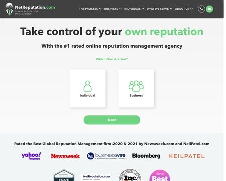 website thubmnail of NetReputation.com