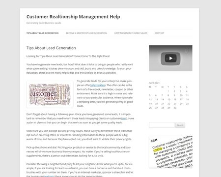 website thubmnail of Customer Relationship Management
