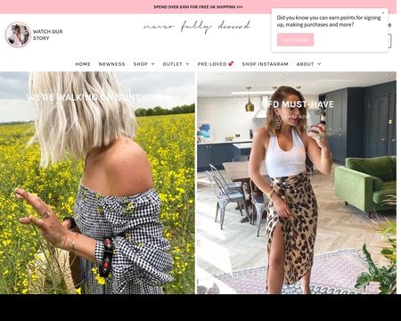 website thubmnail of Never Fully Dressed