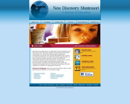 website thubmnail of Newdiscoverymontessori