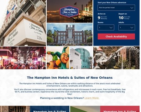 website thubmnail of New Orleans Hampton Inn & Suites