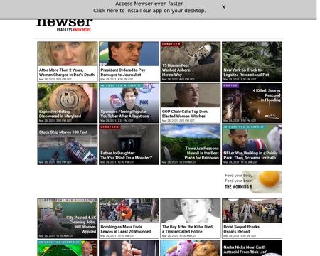 website thubmnail of Newser
