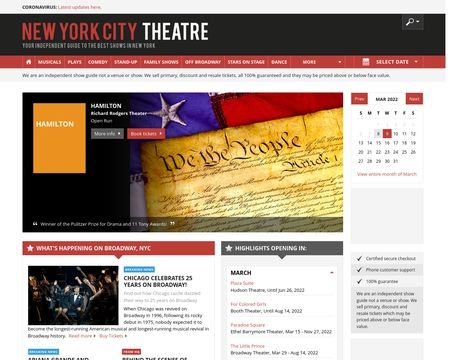 website thubmnail of New York City Theatre