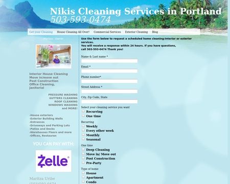 website thubmnail of Nikis Cleaning Services