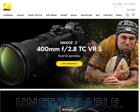 website thubmnail of Nikon USA